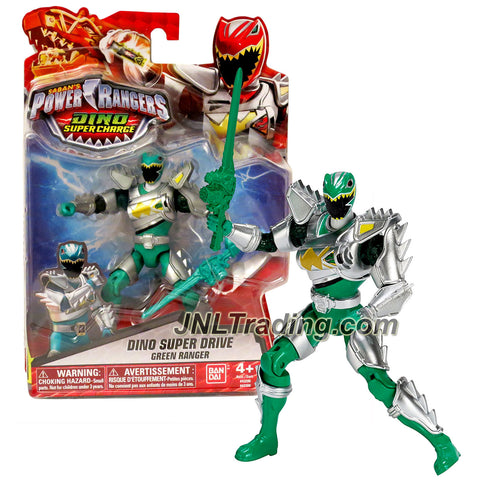 Bandai Year 2015 Saban's Power Rangers Dino Super Charge Series 5 Inch Tall Action Figure - Dino Super Drive GREEN RANGER with Sword