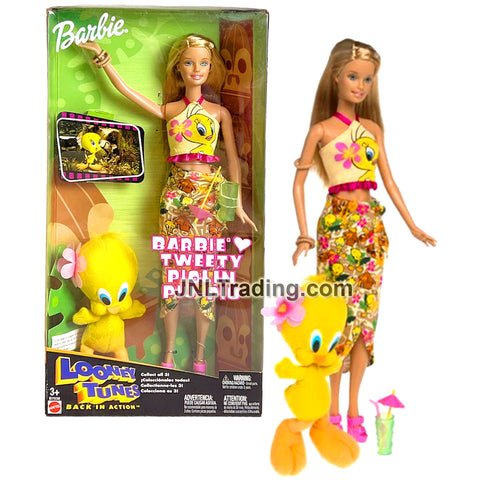 Year 2003 Barbie Looney Tunes Back in Action Series 12 Inch Doll Set - Barbie Loves Tweety Piolin Piu-Piu