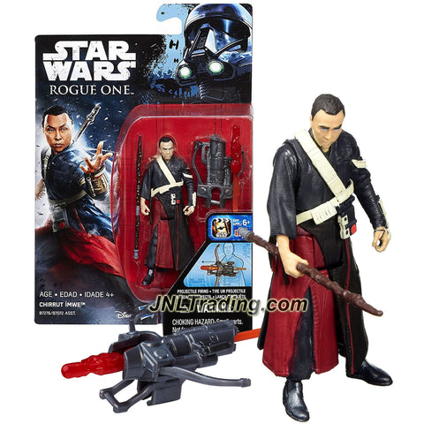 Hasbro Year 2016 Star Wars Rogue One Series 4 Inch Tall Action Figure - CHIRRUT IMWE (Donnie Yuen) with Staff and Crossbow with Missile