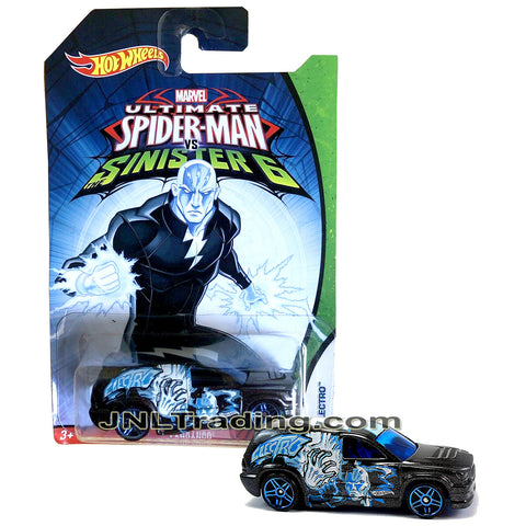 Year 2015 Hot Wheels Ultimate Spider-Man vs Sinister 6 Series 1:64 Scale Die Cast Car Set - Electro Black SUV FANDANGO