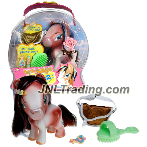 MGA Entertainment Bratz Babyz Ponyz Series 5 Inch Tall Horse Figure - PURSIA with Saddle Bag, Hairpins and Hairbrush