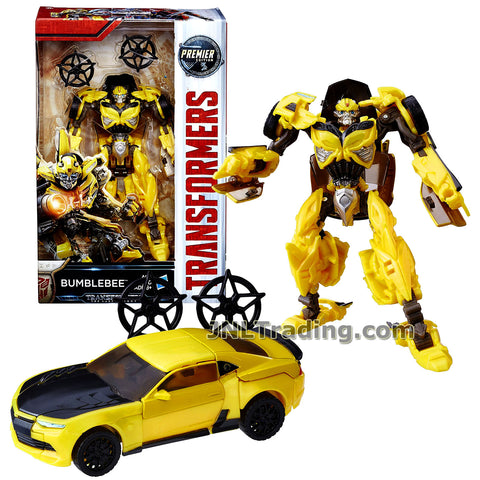 Transformers Year 2016 The Last Knight Movie Premier Edition Series Deluxe Class 5-1/2 Inch Tall Figure - BUMBLEBEE with 2 Star Circles (Vehicle: Chevy Camaro)
