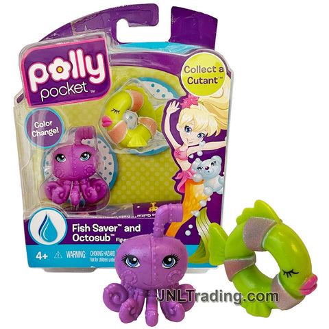 Year 2009 Polly Pocket Collect a Cutant Series Figure - FISH SAVER and OCTOSUB