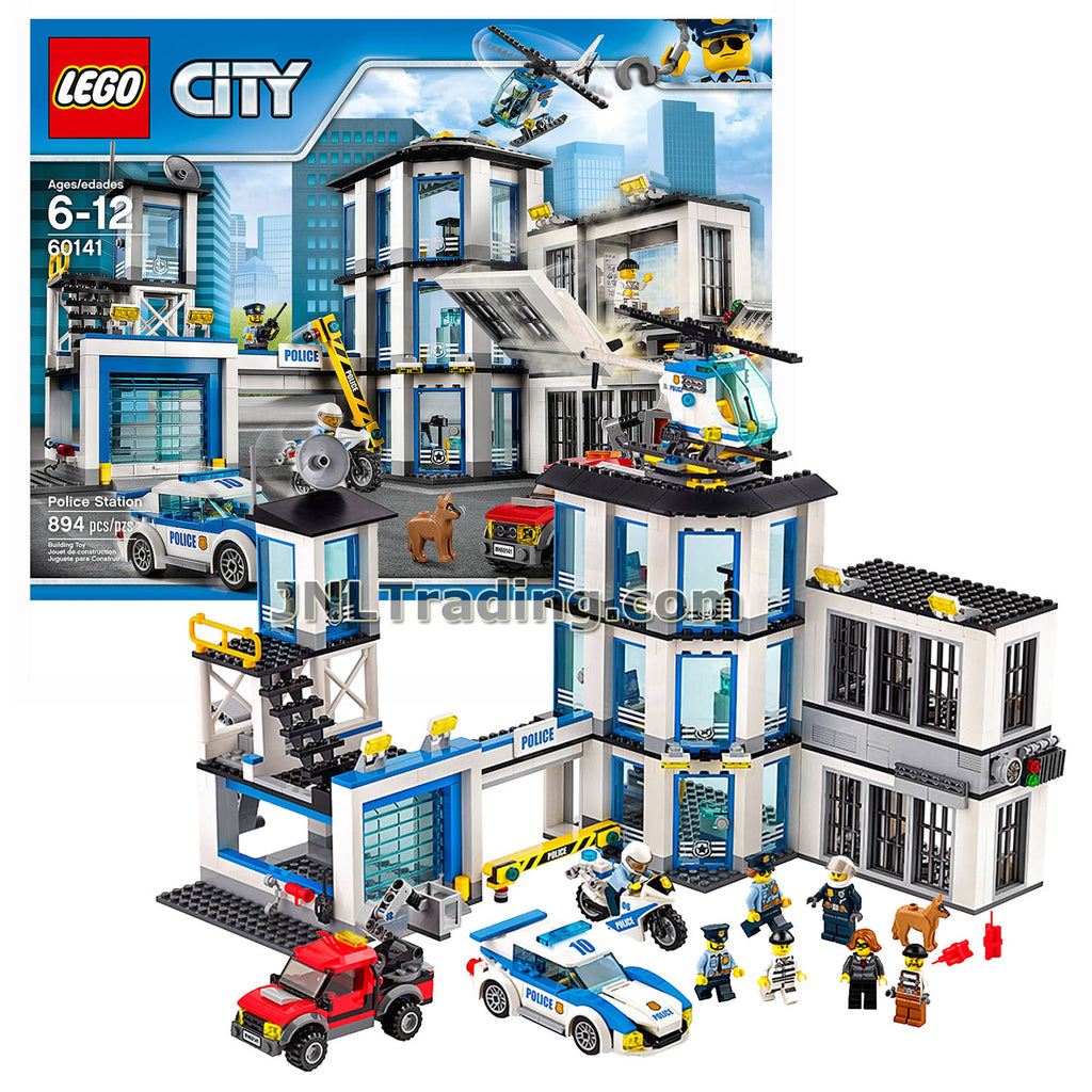 Lego Year 2017 City Series Set 60141 - POLICE STATION with Helicopter ...