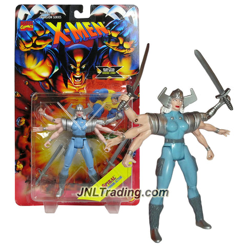 Marvel Comics Year 1995 X-Men Invasion Series 5 Inch Tall Figure - SPIRAL with 2 Swords and Collectible Card