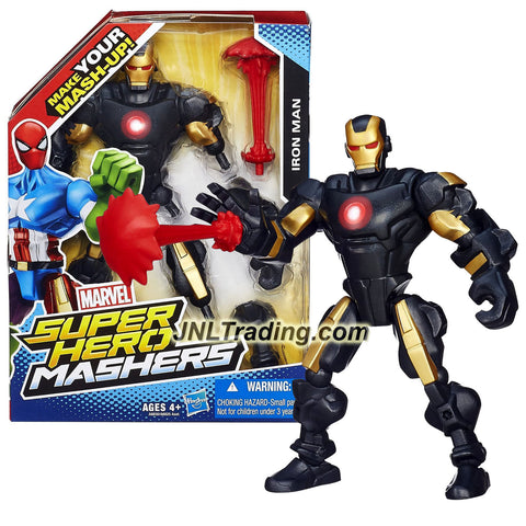 Hasbro Year 2013 Marvel Super Hero Mashers Series 6 Inch Tall Action Figure - IRON MAN with Detachable Hands and Legs Plus Repulsor Blast