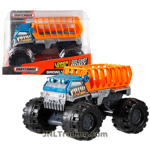 Year 2013 Matchbox On A Mission Series 1:24 Scale Die Cast Truck Vehicle Set - GROWLIN' GRABBER with Moveable Cage
