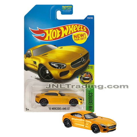 Year 2015 Hot Wheels HW Exotics Series 1:64 Scale Die Cast Car Set 2/10 - Yellow Roadster '15 MERCEDES-AMG GT