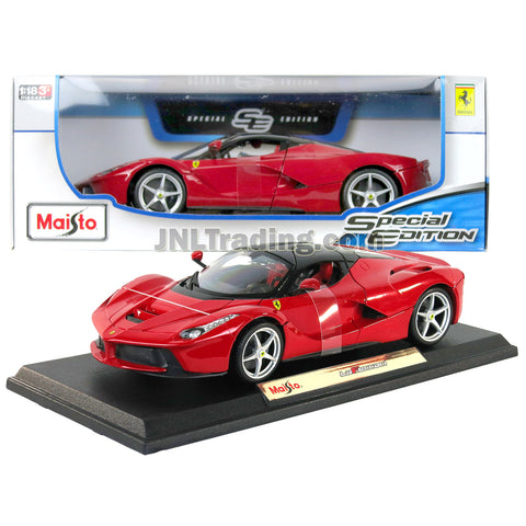 Maisto Special Edition Series 1:18 Scale Die Cast Car - Red Sports Car LaFerrari w/ Display Base (Dimension: 10" x 4" x 2-1/2")