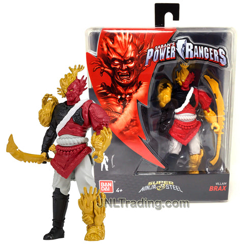 Year 2018 Power Rangers Super Ninja Steel Series 5-1/2 Inch Tall Figure - Villain BRAX with Sword