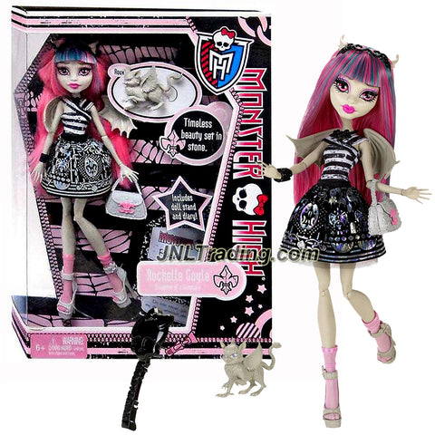 Mattel Year 2011 Monster High Diary Series 11 Inch Doll - Rochelle Goyle "Daughter of a Gargoyle" with Purse, Pet "Roux" the Gargoyle Griffin, Hairbrush, Diary and Doll Stand (X3650)