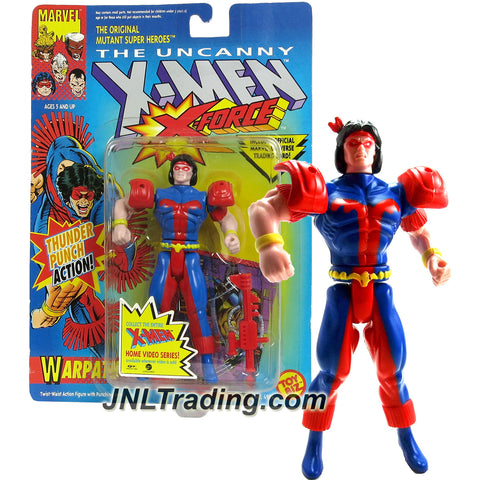 Toy Biz Year 1992 Marvel The Uncanny X-Men X-Force 5" Tall Action Figure - WARPATH with Thunder Punch, Bazooka and Marvel Universe Trading Card