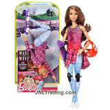 Mattel Year 2016 Barbie Made to Move Series 12 Inch Doll - SKATEBOARDER TERESA (DVF70) with Skateboard and Helmet