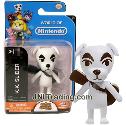 Jakks Pacific Year 2016 World of Nintendo "Welcome to Animal Crossing" Series 2-1/2 Inch Tall Mini Figure - K.K. SLIDER with Guitar Case