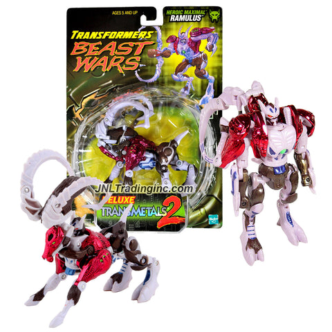Hasbro Transformers Beast Wars "Transmetals 2" Series Deluxe Class 6" Tall Figure - Heroic Maximal Scout, Survivalist RAMULUS (Beast Mode: Ram)