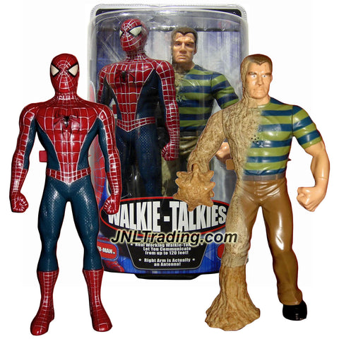 MGA Entertainment Year 2006 Spider-Man 3 Movie 12 Inch Tall Walkie-Talkies Figure Set : SPIDER-MAN and SANDMAN