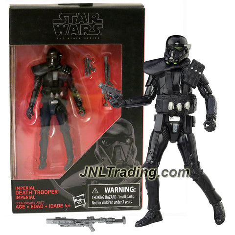 Hasbro Year 2016 Star Wars The Black Series 4 Inch Tall Figure - IMPERIAL DEATH TROOPER C0663 with Blaster Rifle and Gun