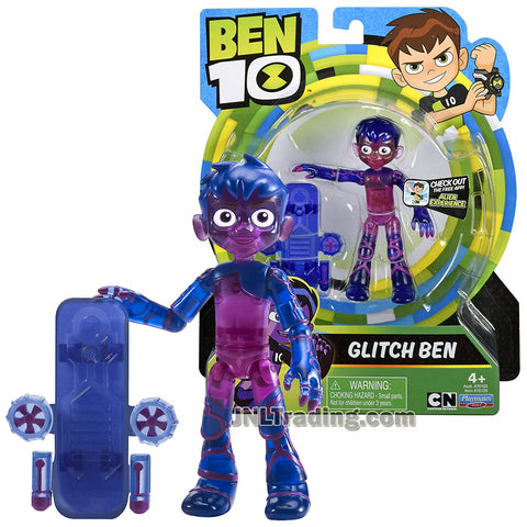 Cartoon Network Year 2018 Ben 10 Series 4 Inch Tall Figure - GLITCH BEN with Hover Board
