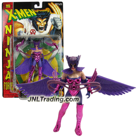 Marvel Comics Year 1996 X-MEN Ninja Force Series 5 Inch Tall Figure - SPACE NINJA DEATHBIRD with Fold-Out Wings, Exo-Shield and Leg Armor