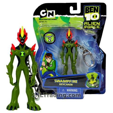 Cartoon Network Year 2008 Ben 10 Alien Force Series 4 Inch Tall Keychain Figure - SWAMPFIRE