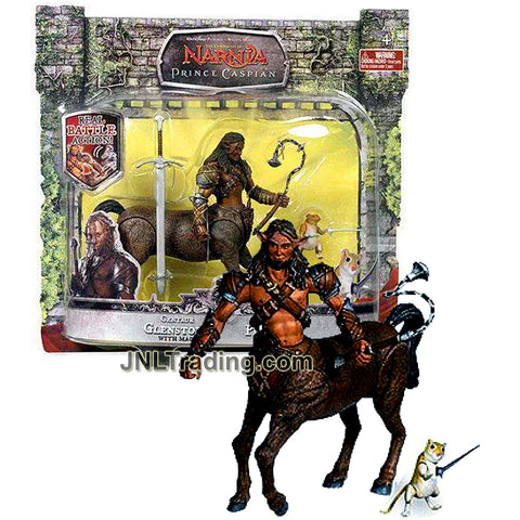 Year 2007 Chronicles of Narnia Prince Caspian 2 Pack Figure Set - CENTAUR GLENSTORM with Mace and MOUSE PEEPICEEK with Sword