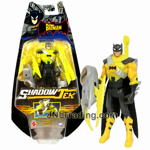 Mattel Year 2007 The Batman Animated ShadowTek Series 5 Inch Tall Action Figure : X-BOW BATMAN with Gauntlet Bow and 3 Arrows