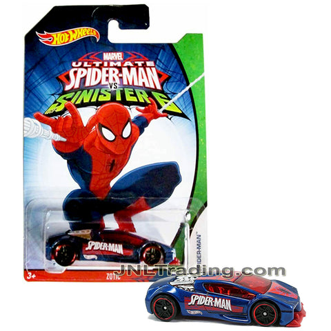 Year 2015 Hot Wheels Ultimate Spider-Man vs Sinister 6 Series 1:64 Scale Die Cast Car Set - Red Sports Car ZOTIC