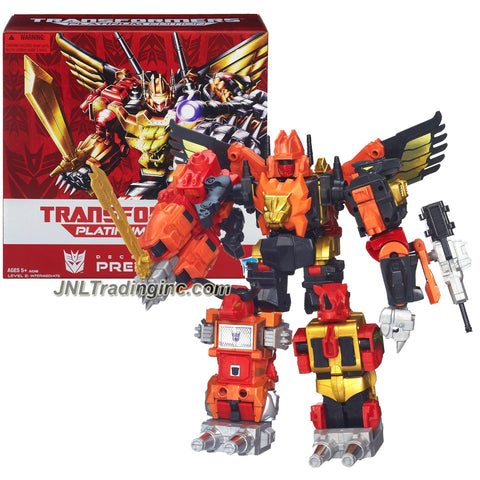 Hasbro Year 2013 Transformers Generations "Thrilling 30" Series Platinum Edition 11 Inch Tall Robot Action Figure #10 of 30 - Decepticon PREDAKING (Combination of Predacon Divebomb, Predacon Razorclaw, Predacon Rampage, Predacon Torox and Predacon Headstrong) with Sword and Blaster