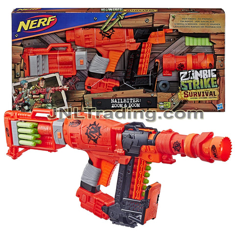 NERF Zombie Strike Survival Series NAILBITER: ZOOM DOOM Blaster