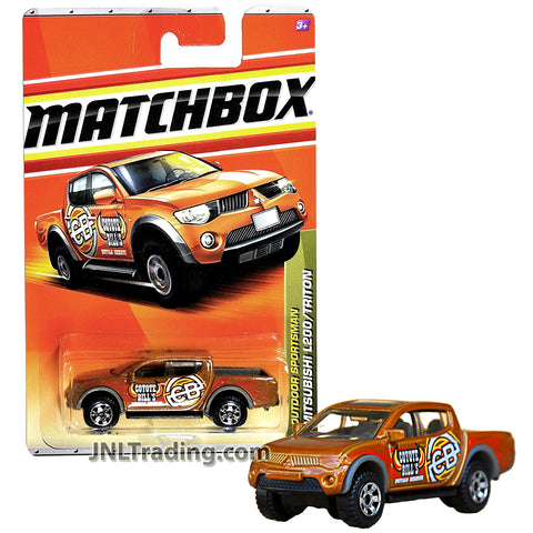 Year 2010 Matchbox Outdoor Sportsman Series 1:64 Scale Die Cast Metal Car #77 - Brown Coyote Bill's Buffalo Reserve Pick-Up Truck MITSUBISHI L200 TRITON