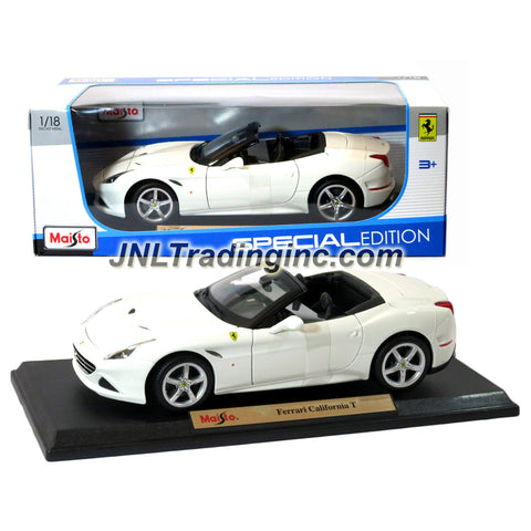 Maisto Special Edition Series 1:18 Scale Die Cast Car - White Grand Touring Sports Coupe FERRARI CALIFORNIA T (Dimension: 9" x 4" x 2-1/2")