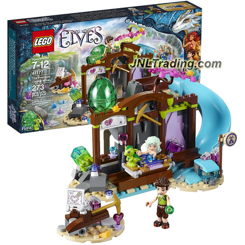 Lego Year 2016 Elves Series Set #41177 - THE PRECIOUS CRYSTAL MINE with Naida and Farran Minifigures Plus Floria the Baby Earth Dragon (Pieces: 273)