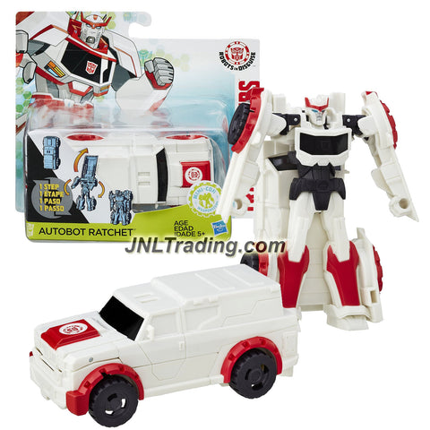 Hasbro Year 2015 Transformers Robots in Disguise Animation Series One Step Changer 5 Inch Tall Figure - AUTOBOT RATCHET (Vehicle Mode: SUV)