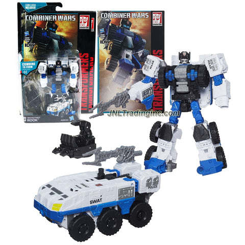 Hasbro Year 2014 Transformers Generations Combiner Wars Series 6 Inch Tall Robot Figure - Autobot Protectobot ROOK with Blaster, Defensor's Right Hand and Comic Book (Vehicle Mode: SWAT Armor Car)