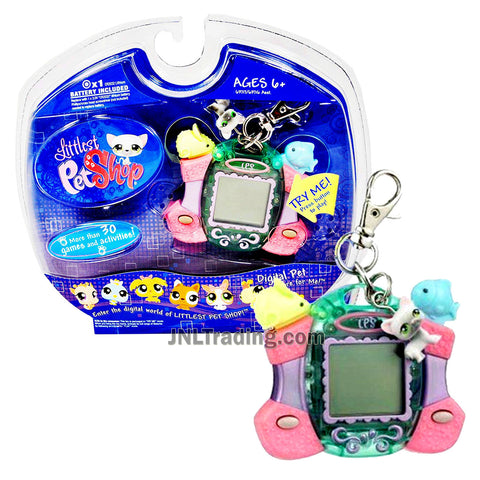 Year 2007 Littlest Pet Shop Digital Pets Care For Me Series Virtual Game - SIAMESE CAT with Charms , Clip Plus 30 Games and Activities