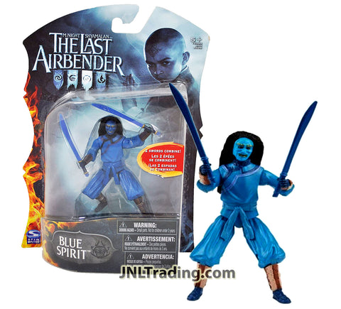Year 2010 Avatar The Last Airbender Movie Series 4 Inch Tall Figure - BLUE SPIRIT with Swords