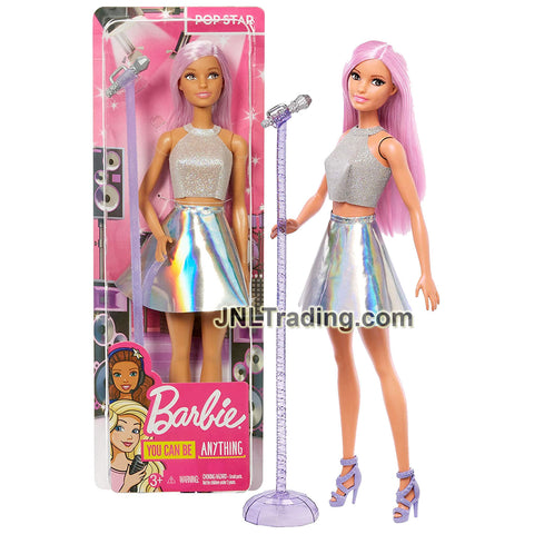 Year 2018 Barbie Career You Can Be Anything Series 12 Inch Doll - Caucasian POP STAR with Microphone