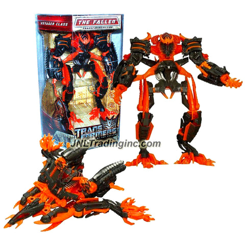 Hasbro Year 2009 Transformers Movie Series 2 "Revenge of the Fallen" Exclusive Voyager Class 8 Inch Tall Robot Action Figure - Decepticon THE FALLEN (Orange Color) with Slide Out Energy Absorption Panels (Vehicle Mode: Cybertronian Destroyer)