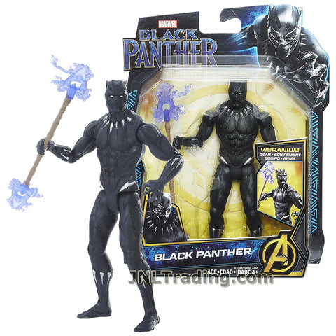Marvel Year 2017 Black Panther Movie Series 6 Inch Tall Figure - BLACK PANTHER with Spear of Bashenga