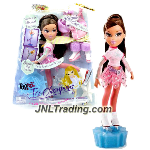 MGA Entertainment Bratz Ice Champion Series 10 Inch Doll - YASMIN with Medal, Earrings, Scarf, Jacket, Bag, Skating Shoes, Boots, Hairbrush and Base