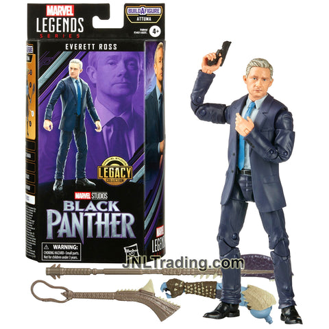 Year 2022 Marvel Legends Black Panther Legacy Collection 6 Inch Tall Figure - EVERETT ROSS with Gun and Attuma's Right Arm and 2 Weapons