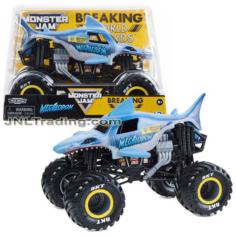 Year 2021 Monster Jam 1:24 Scale Die Cast Metal Official Truck Series - Breaking World Record MEGALODON with Monster Tires and Working Suspension