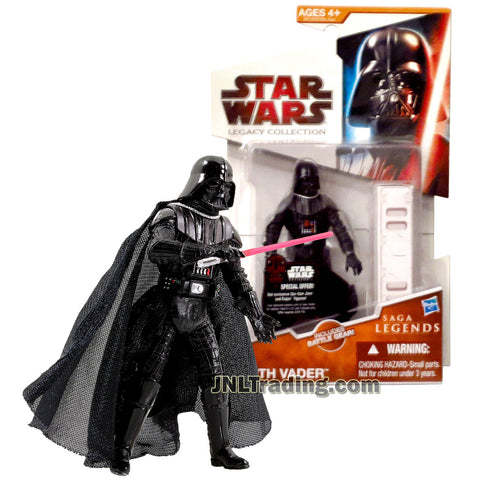 Star Wars Legacy Collection Series Saga Legends 4 Inch Tall Action Figure - SL06 Darth Vader with Red Lightsaber