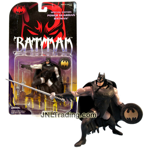 Kenner Year 1995 Batman Special Edition Series 5 Inch Tall Action Figure - POWER GUARDIAN BATMAN with Rapier, Short Sword and Shield