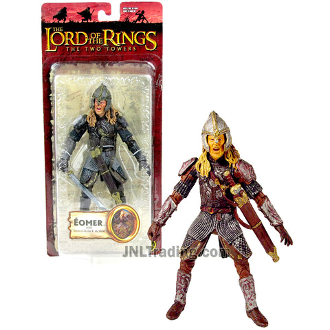 Year 2004 Lord of the Rings The Two Towers Series 6-1/2 Inch Tall Action Figure - Nephew of King Theoden EOMER with Sword Attack Action