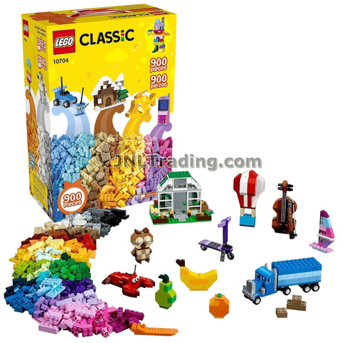 Lego Year 2017 Classic Series Set #10704 - CREATIVE BOX with Mixture of Classic Lego Bricks and Special Elements like Windows, Doors, Wheels and Eyes (Pieces: 900)