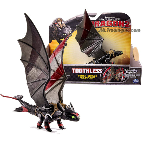 Spin Master Year 2014 Dreamworks "How to Train Your Dragon 2" Series 9 Inch Long Figure - Power Dragon TOOTHLESS with Special Racing Stripes and Extreme Wing Flap Action
