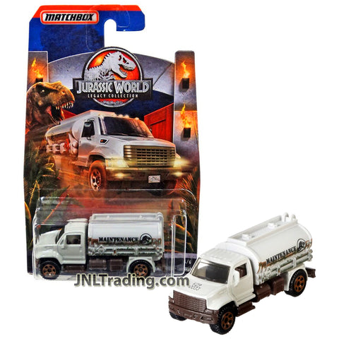 Year 2017 Matchbox Jurassic World Legacy Collection Series 1:64 Scale Die Cast Car #6 - White Maintenance TANKER