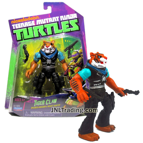 Year 2014 Teenage Mutant Ninja Turtles TMNT 5 Inch Tall Figure - Dreaded Assassin and Bounty Hunter TIGER CLAW with Pistols