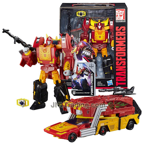 Year 2017 Transformers Generations Power of the Primes Leader Class 10 Inch Figure - RODIMUS PRIME with Matrix of Leadership and Collector Card